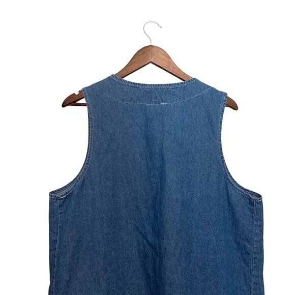 VTG Frans Dallas Cowboys Denim Open Vest Star Heart Embellishments XL Retro 80s - Picture 6 of 12